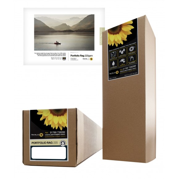 PermaJet Portfolio Rag 220gsm 17Inch x 15M Roll PJ21658